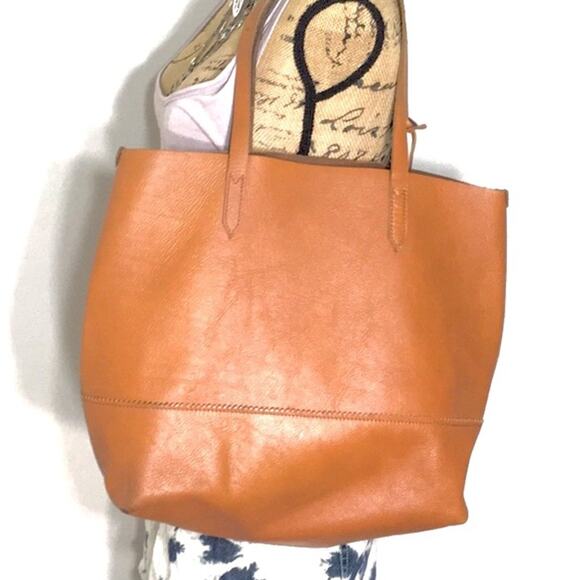 J. CREW tote bag bourbon pebble leather color - Picture 8 of 10